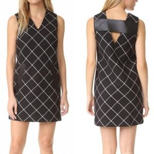 Rag & Bone V Neck black/white shift dress